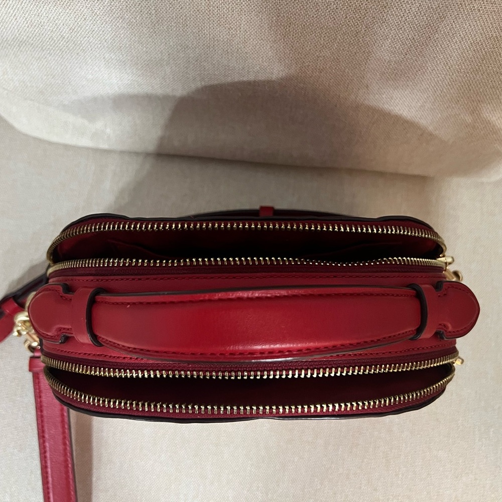 Coach Red Quilted Dome Crossbody Bag with Gold Hardware - Picture 9 of 9